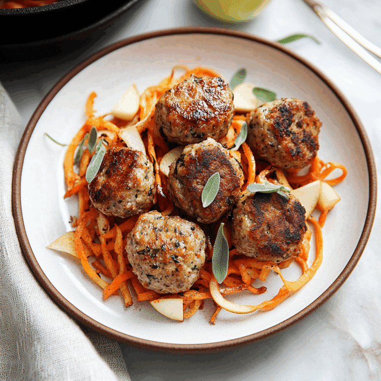 Apple and Sage Turkey Meatballs