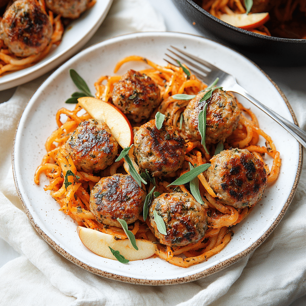 Apple and Sage Turkey Meatballs