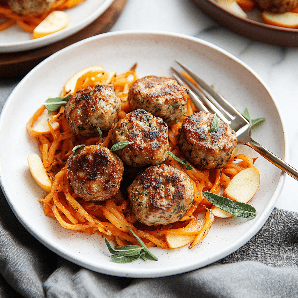 Apple and Sage Turkey Meatballs