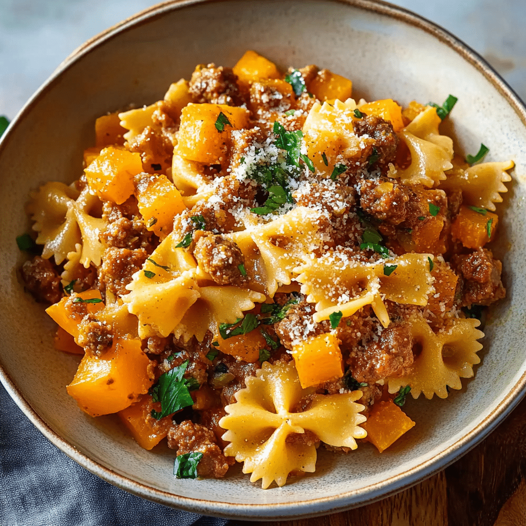 Autumn Sausage Pasta Squash