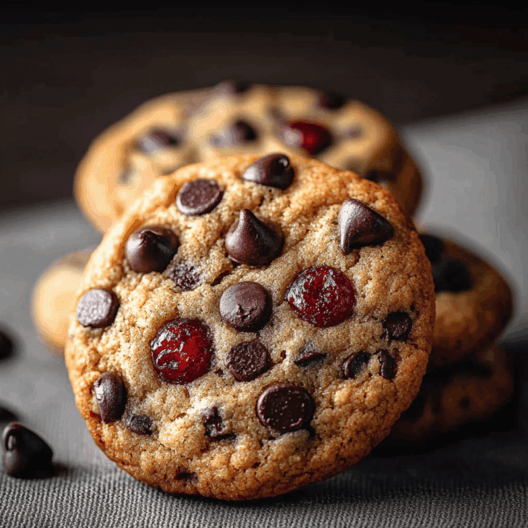 Cherry Chocolate Chip Cookies with Mocha Chips