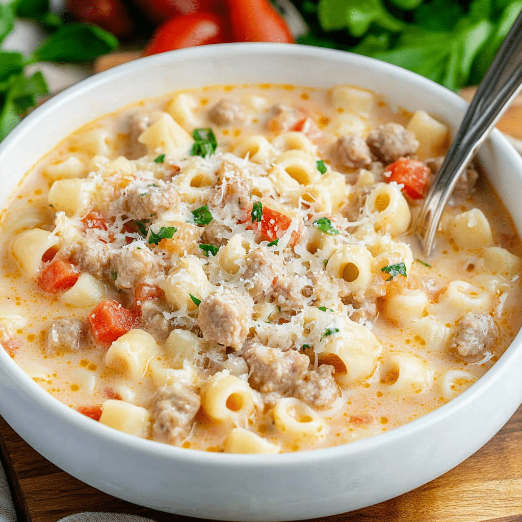 Creamy Parmesan Italian Sausage Soup