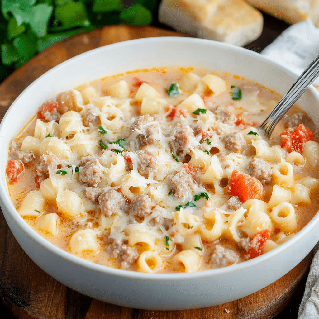 Creamy Parmesan Italian Sausage Soup