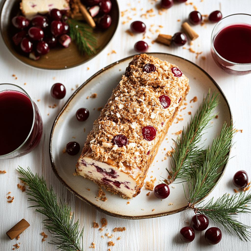 Festive Cherry Cheese Log