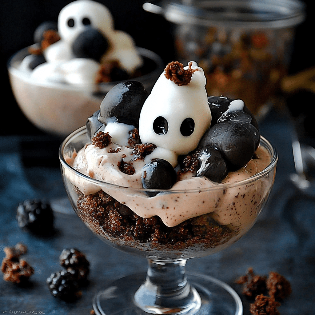 Ghostly Yogurt Parfaits