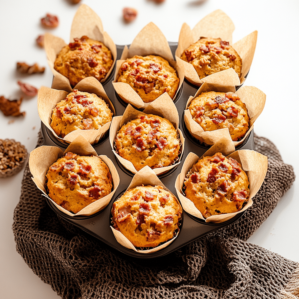 Maple Bacon Muffins with Brown Sugar Topping