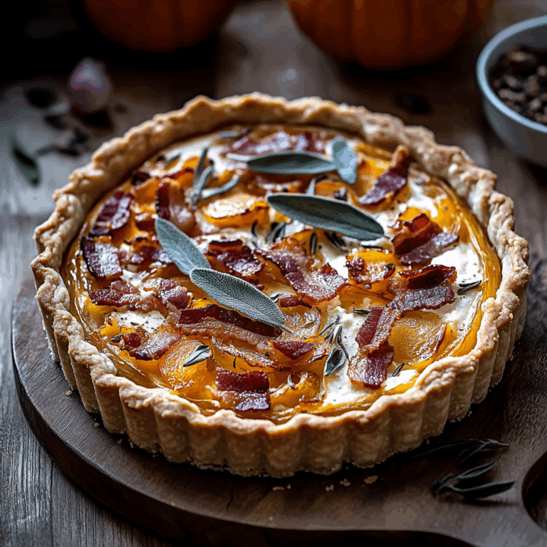 Onion Tart with Pumpkin