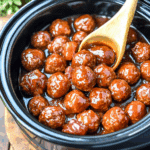 Slow Cooker Apple Butter Meatballs