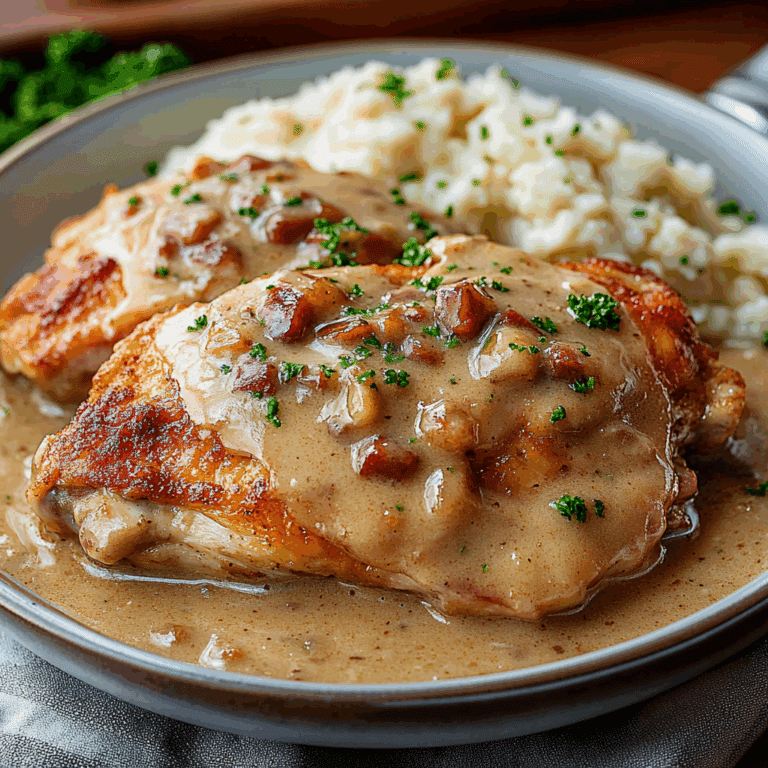 Smothered Chicken Thighs with Creamy Gravy