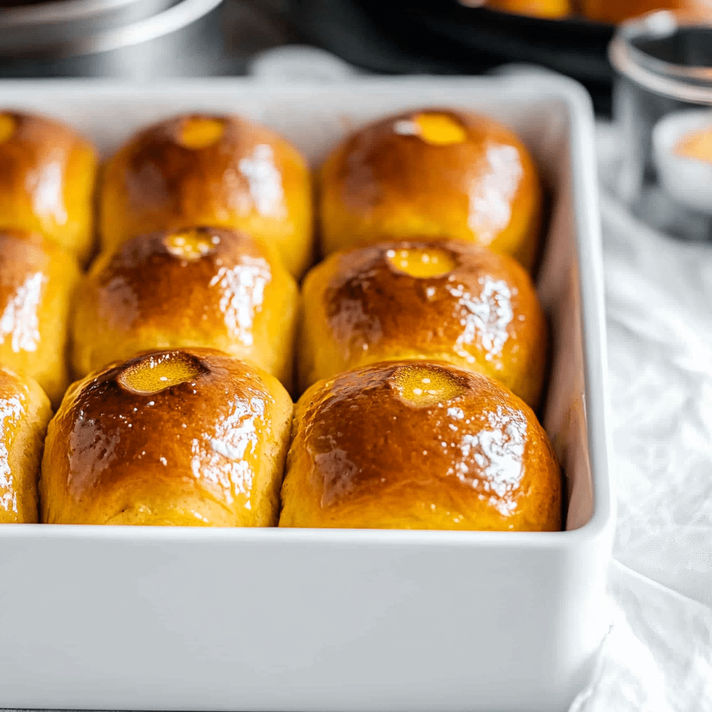 Soft Pumpkin Rolls with Spice Butter