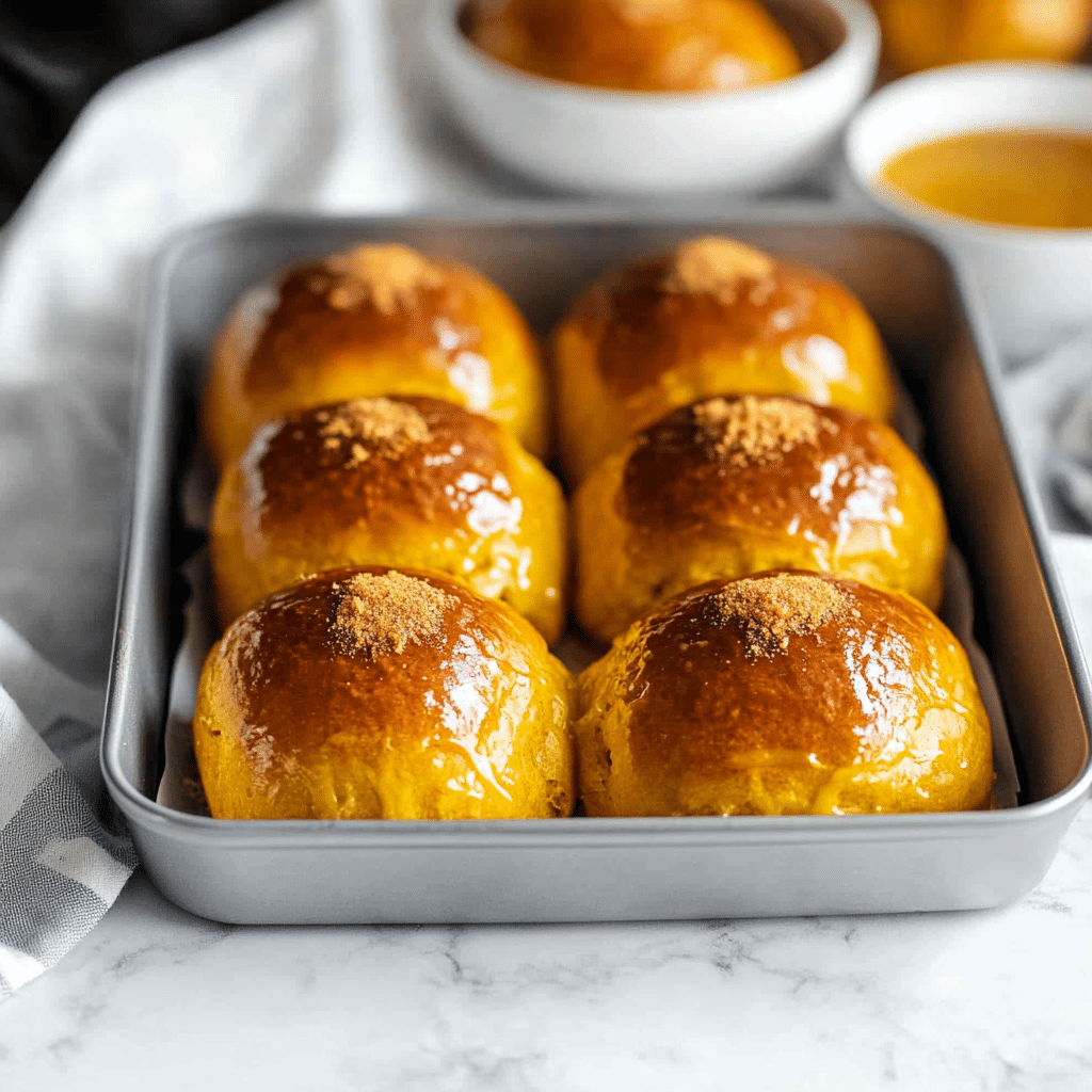 Soft Pumpkin Rolls with Spice Butter