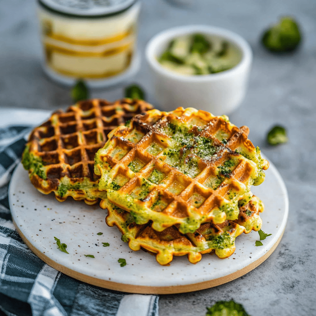 Broccoli Cheese Waffles