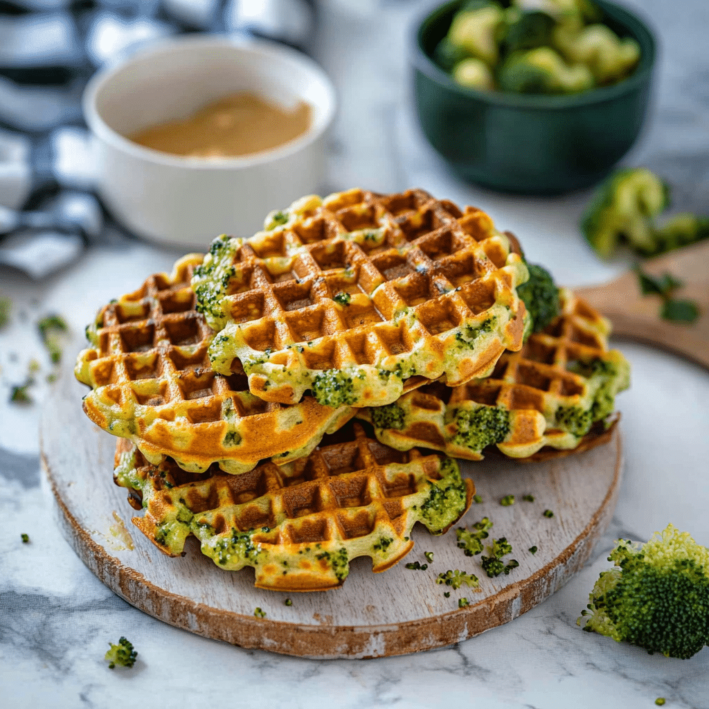 Broccoli Cheese Waffles