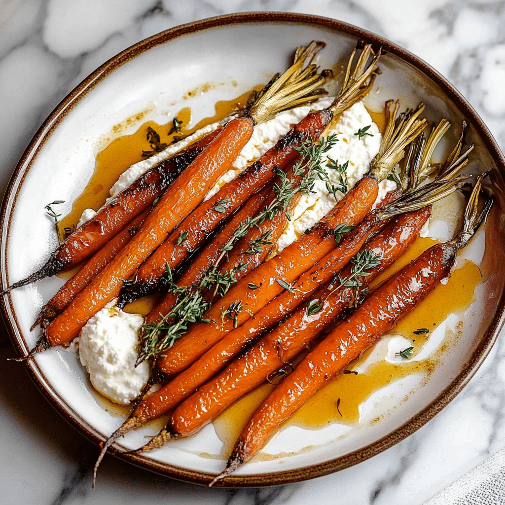 Roasted Carrots with Whipped Ricotta and Hot Honey