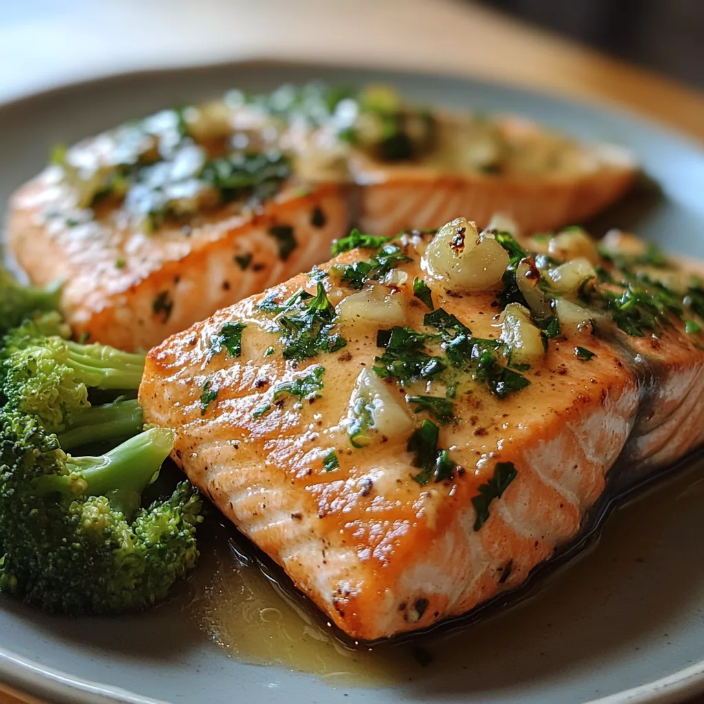 garlic butter baked salmon