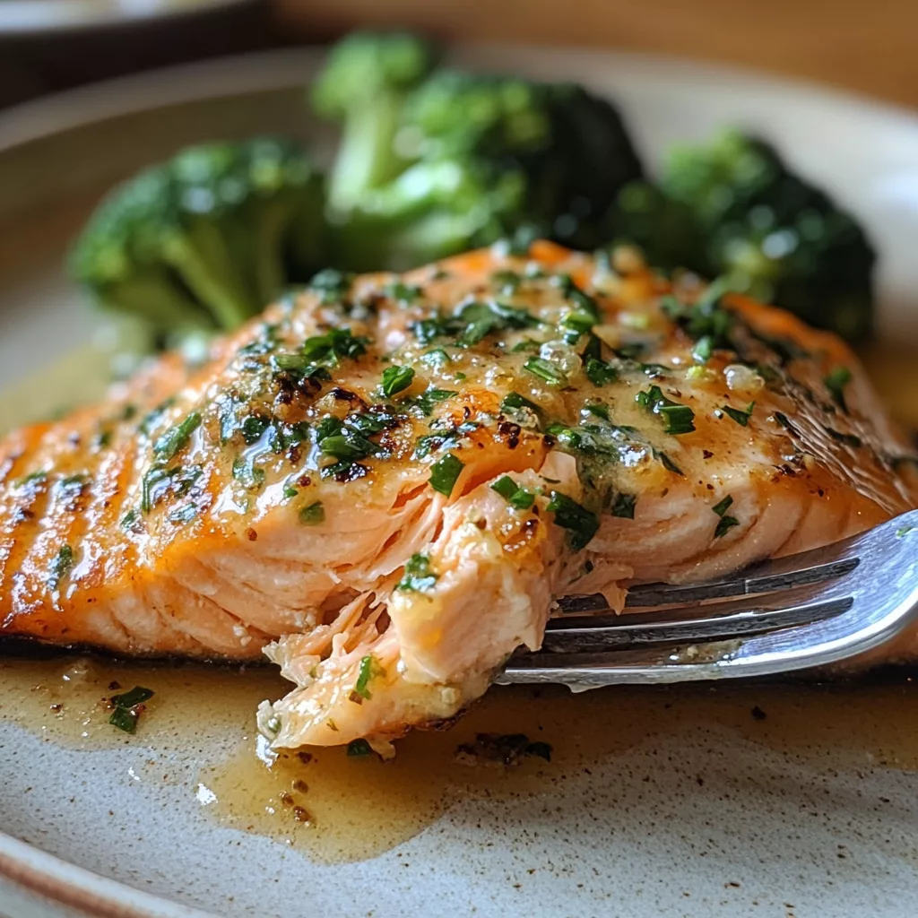 garlic butter baked salmon