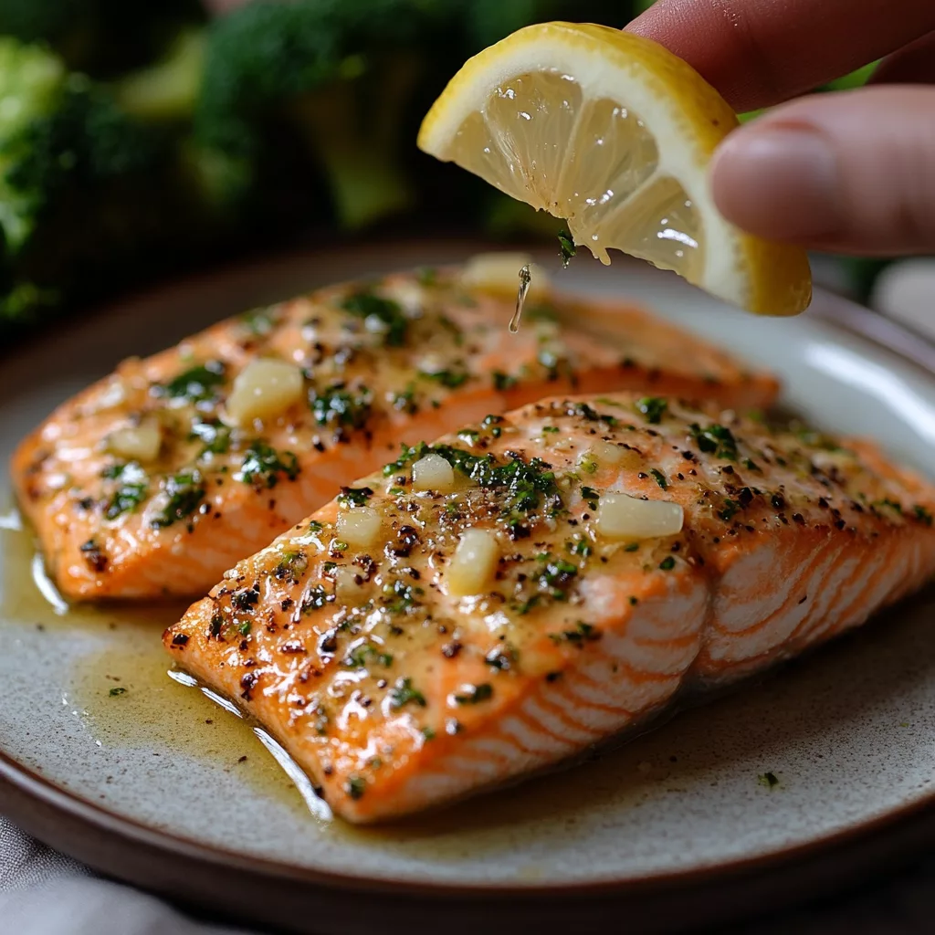 garlic butter baked salmon