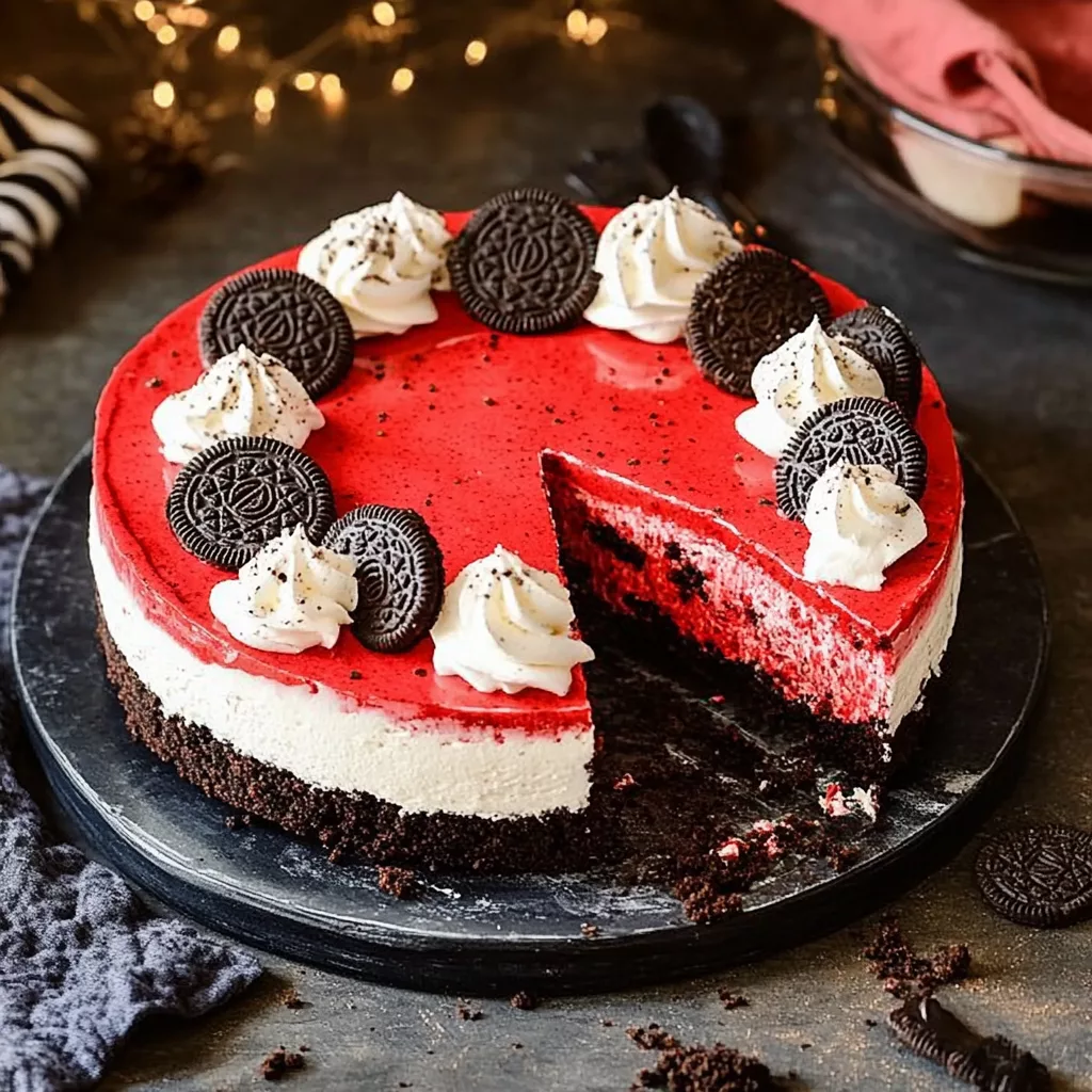 Christmas Red Velvet Cheesecake