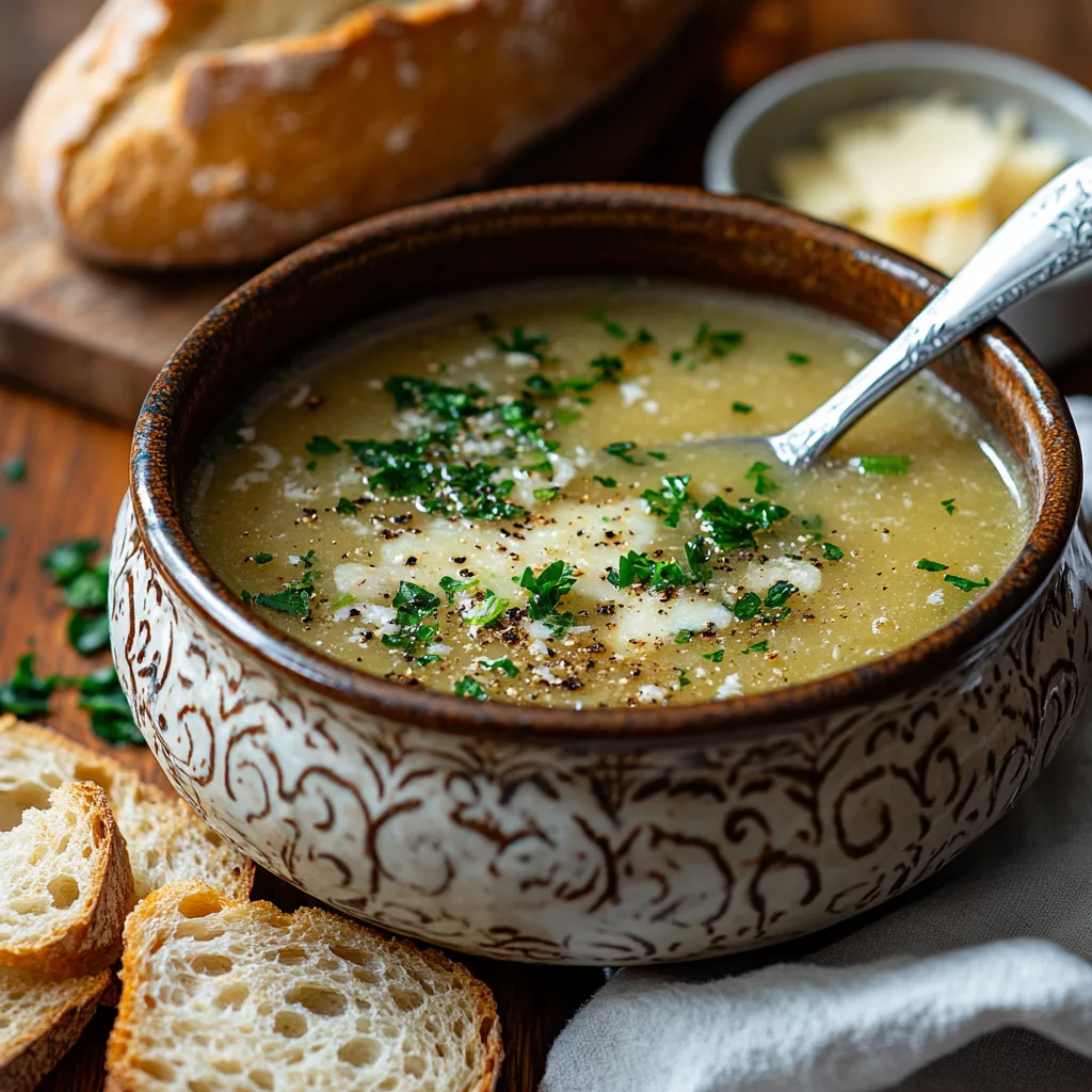 Homemade French Garlic Soup