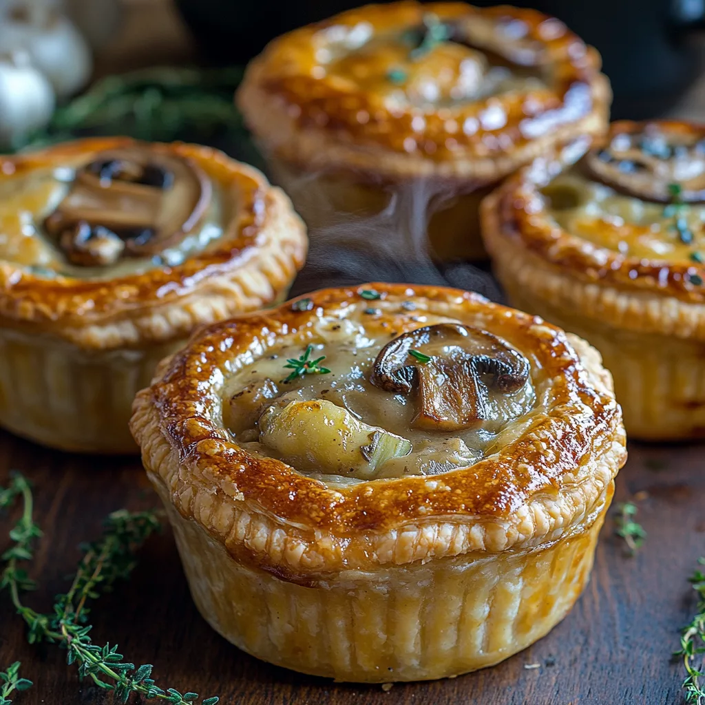 Mini Mushroom and Gruyère Pot Pies