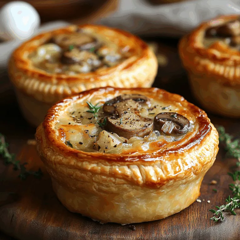Mini Mushroom and Gruyère Pot Pies