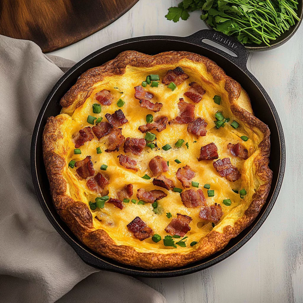 Cheddar Bacon Dutch Baby