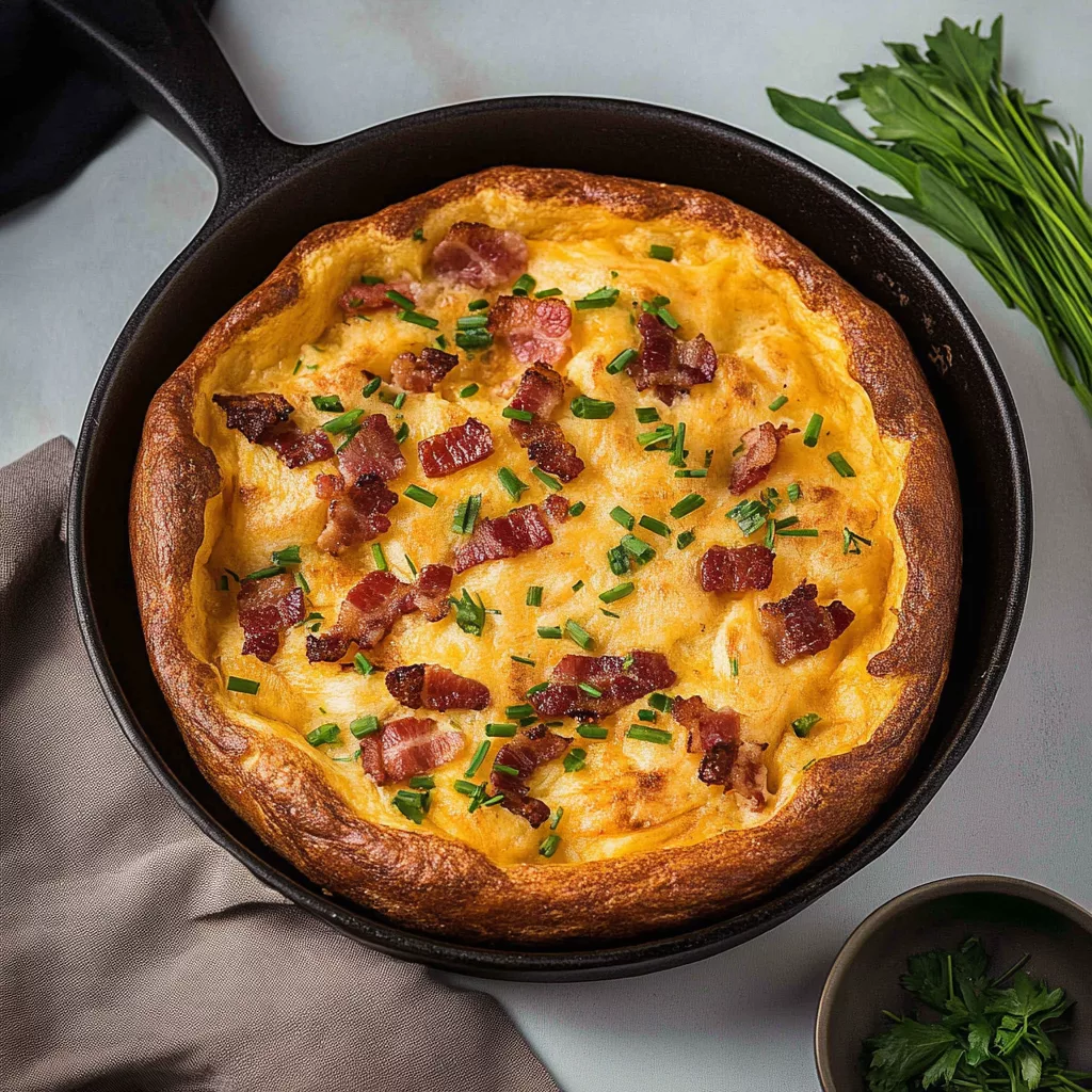 Cheddar Bacon Dutch Baby