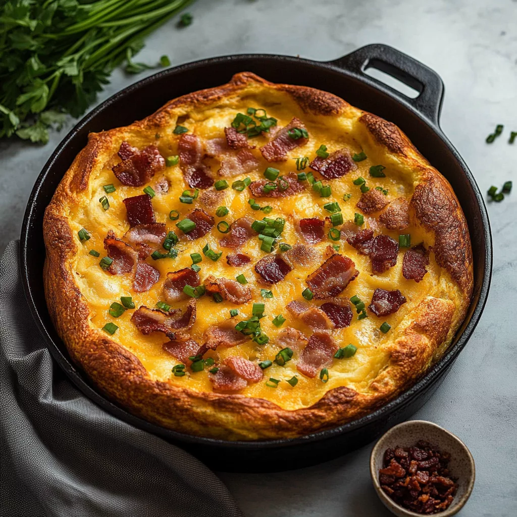Cheddar Bacon Dutch Baby