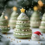 Christmas Tree Cake Macarons