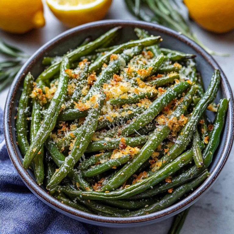 Garlic Parmesan Roasted Green Beans