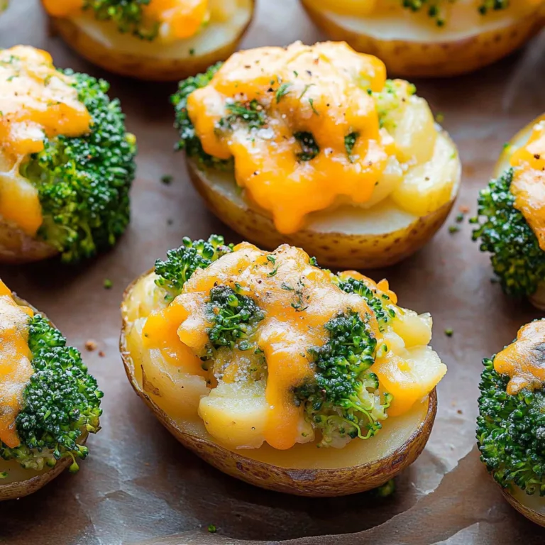 Broccoli and Cheddar Twice Baked Potatoes