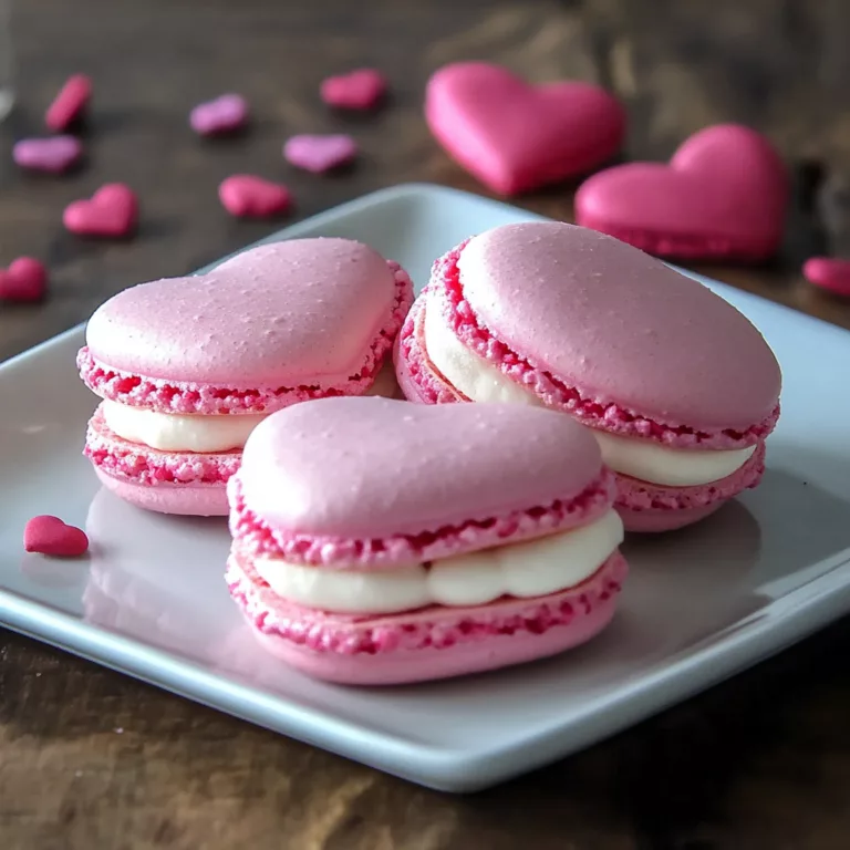 Valentines Heart Macarons