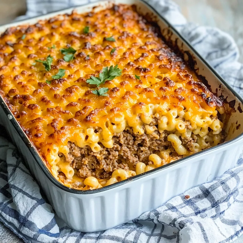 Mac and Cheese Meatloaf Casserole
