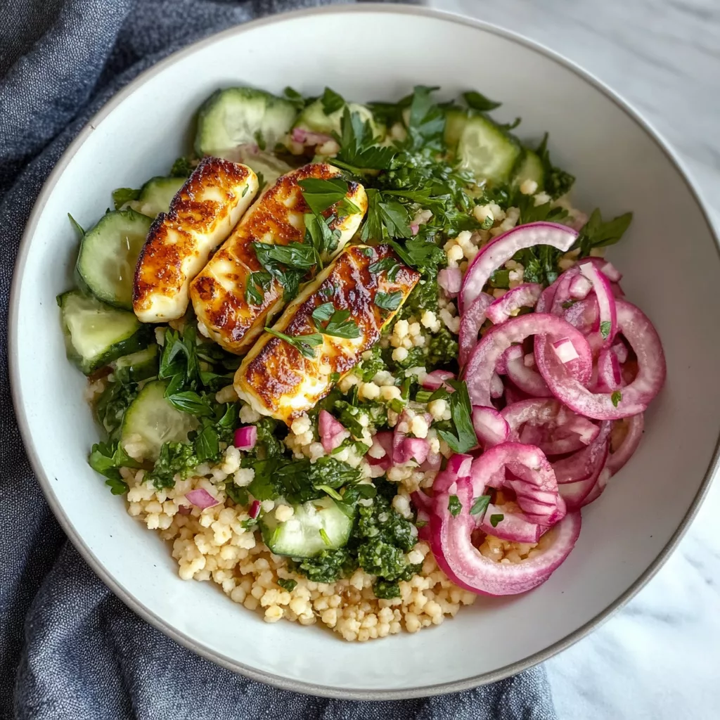 Spicy Hot Honey Halloumi & Couscous Salad