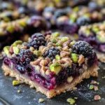 Blackberry Pistachio Dream Bars
