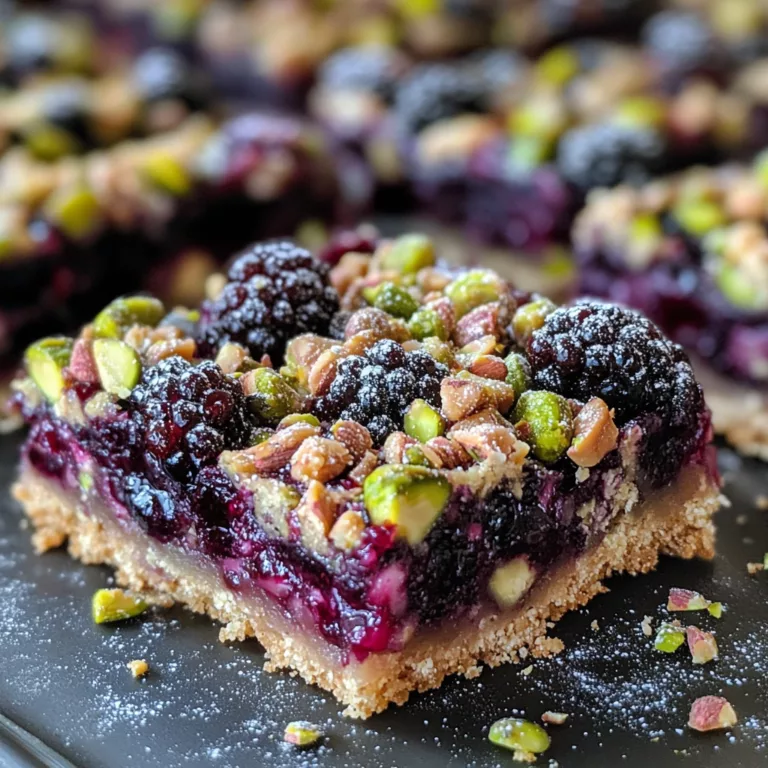 Blackberry Pistachio Dream Bars