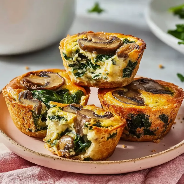 Spinach Mushroom Quiche Muffins