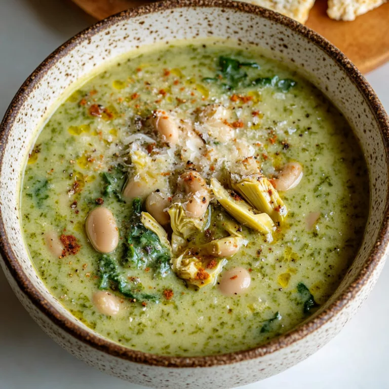 Spinach Artichoke White Bean Soup