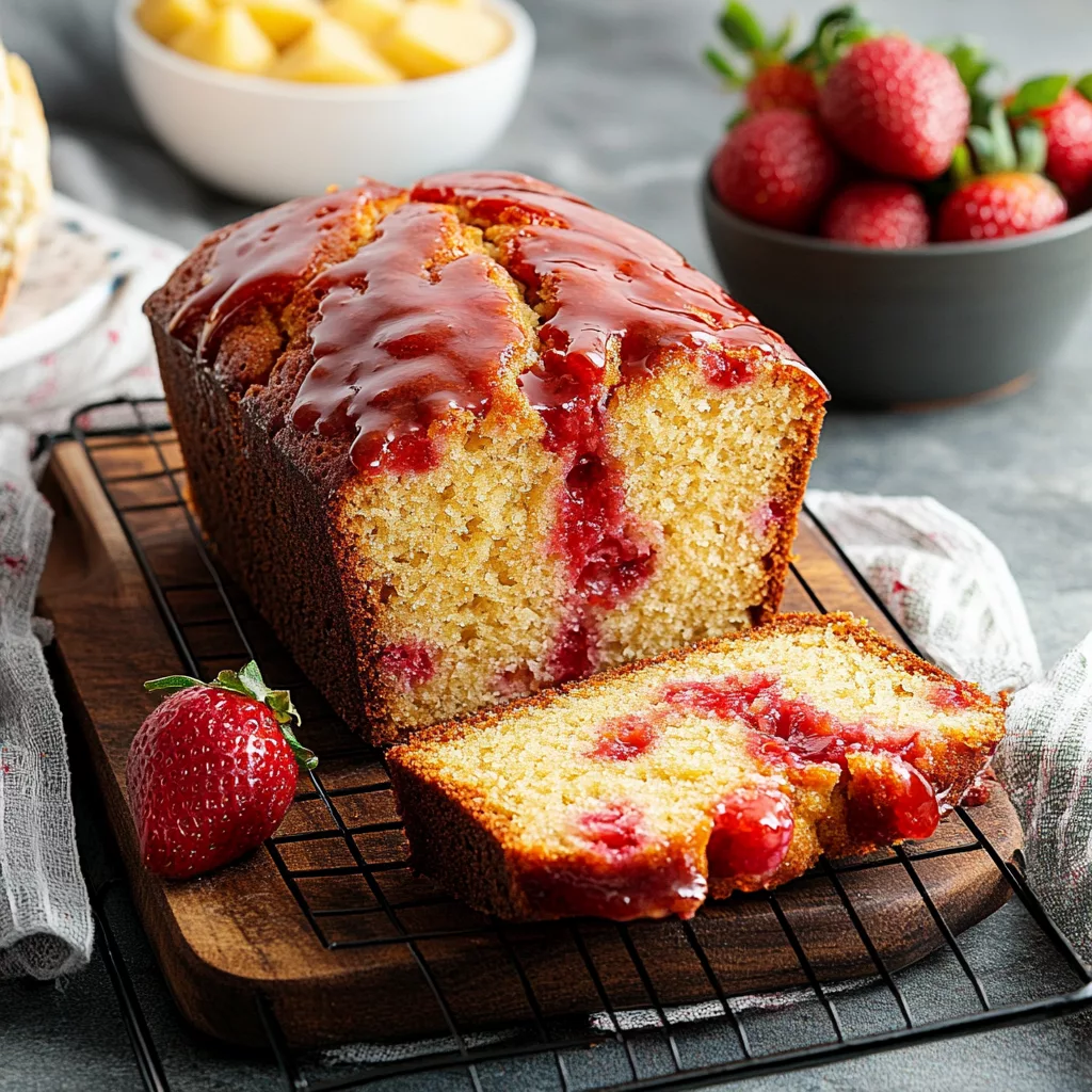 Homemade Moist Strawberry Bread