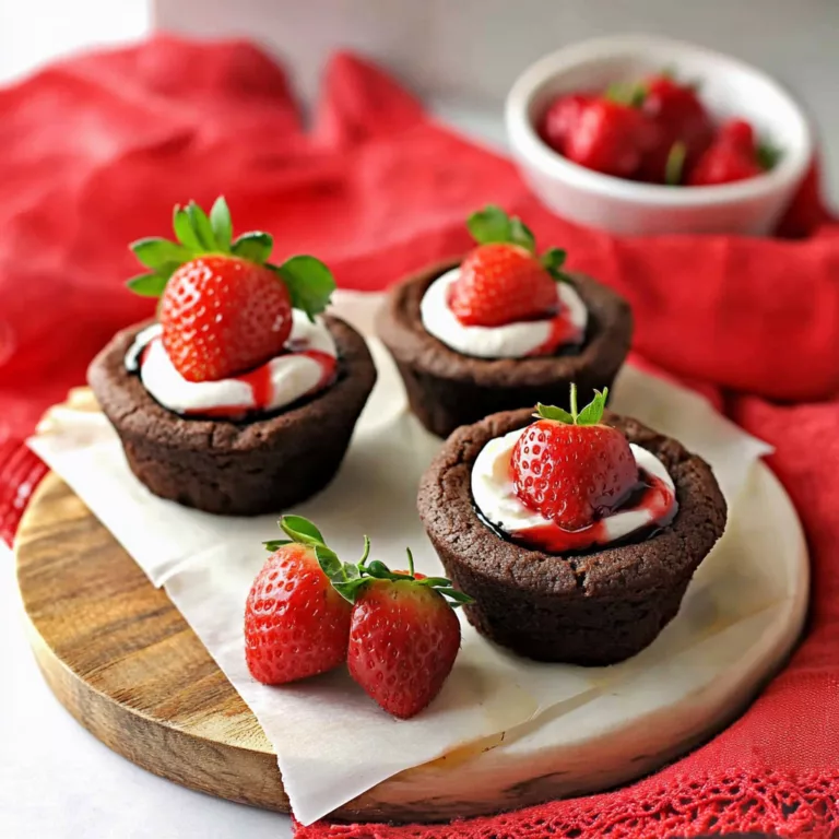 Strawberry Cheesecake Chocolate Cookie Cups
