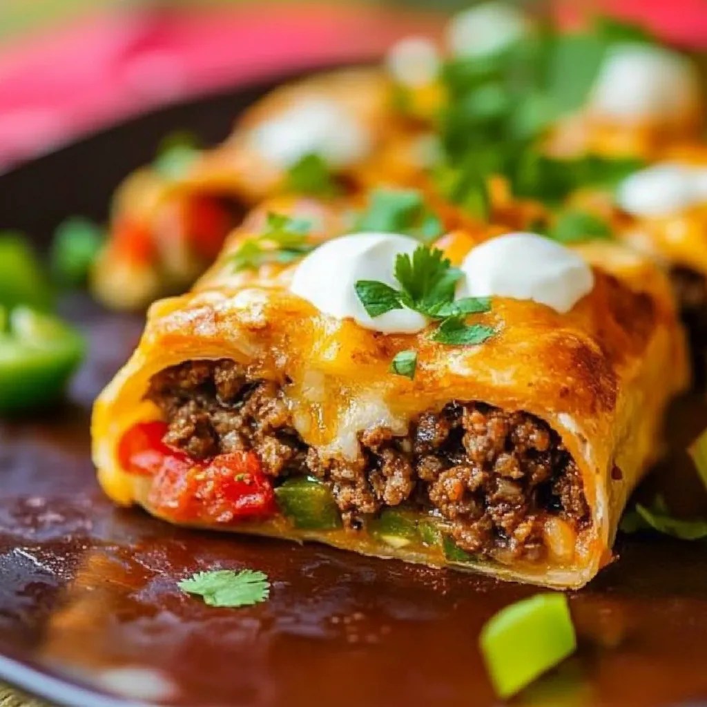 Beef and Cheese Chimichangas