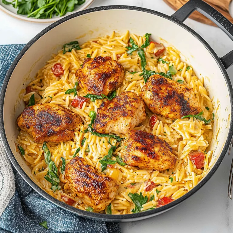 Cajun Chicken Alfredo Orzo