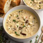 Creamy Chicken Soup with Boursin and Orzo