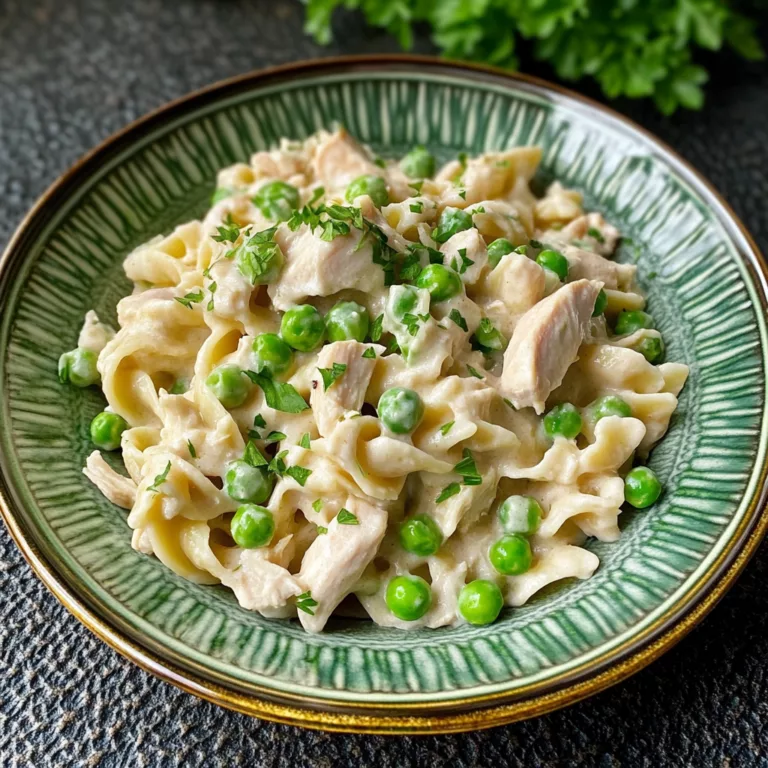 Creamy Chicken and Pea Pasta