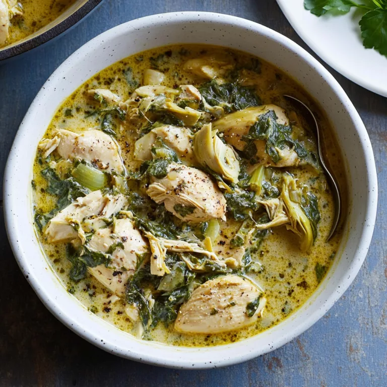 Creamy Spinach Artichoke Chicken Stew
