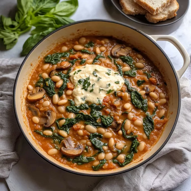 Creamy White Bean and Mushroom Skille