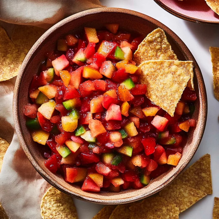 Fruit Salsa with Cinnamon Sugar Chips
