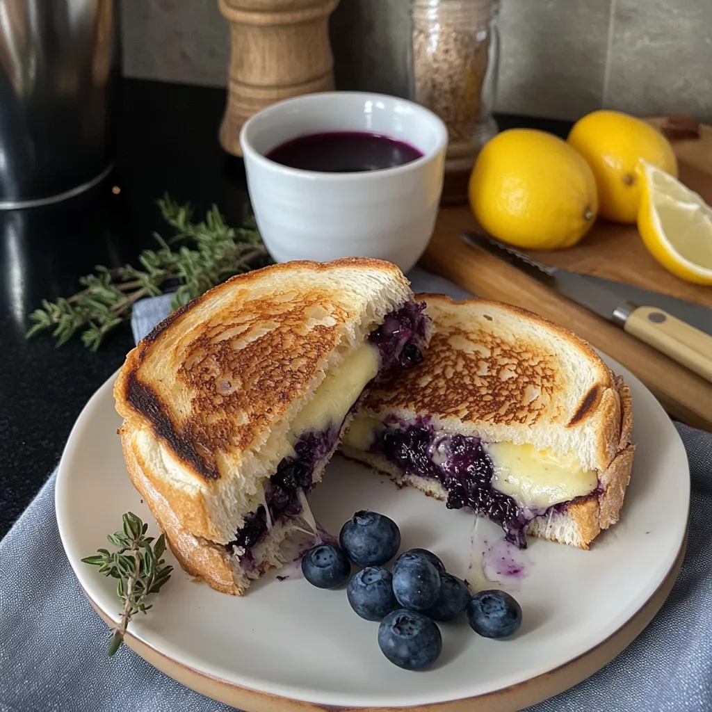 Juicy Blueberry Grilled Cheese