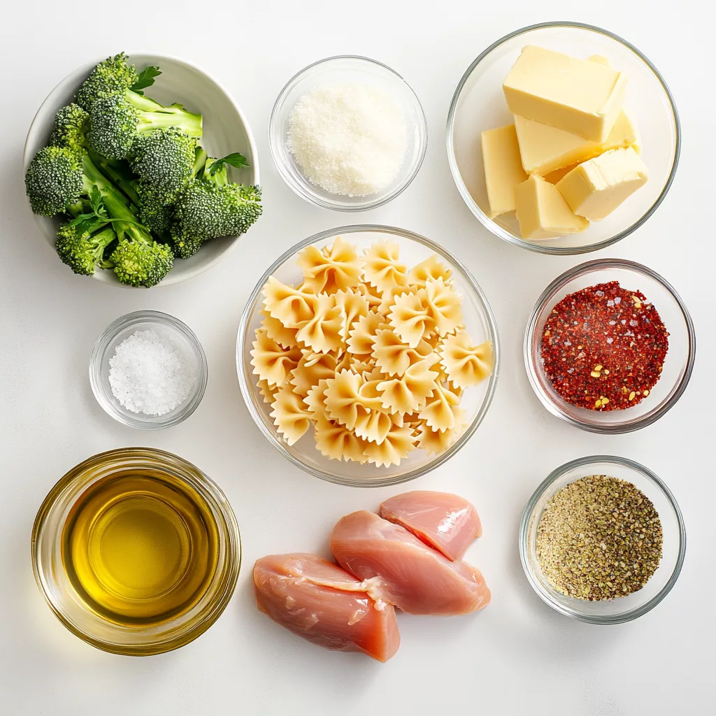 Cowboy Butter Lemon Bowtie Chicken with Broccoli