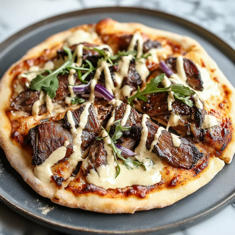 Short Rib Pizza with Smoked Gouda Cream Sauce